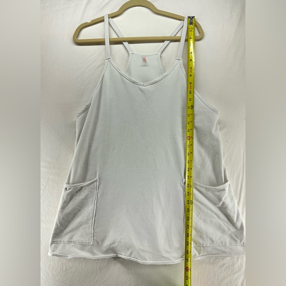 Free People Movement Hot Shot Mini Dress White M Athleisure Romper Pickleball - Picture 6 of 10